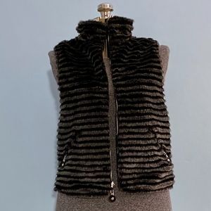 JAMIE SADOCK Reversible Faux Fur/Chamois Vest Sz Med EUC